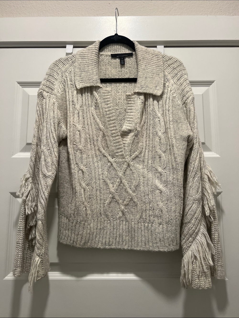 White House Black Market Fringe Sweater